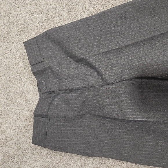 Chaps Boys 16 grey pinstripe dress pants, vest, tie, and bow tie - Picture 4 of 12